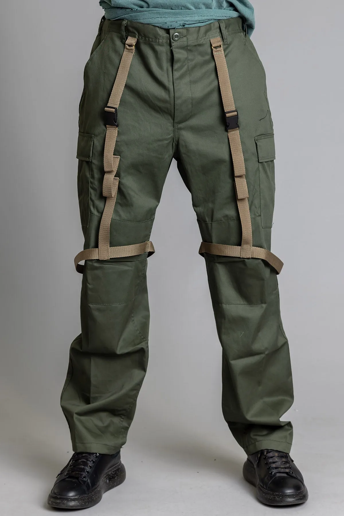 GUYS CHOCO STRAP CARGOS - GREEN