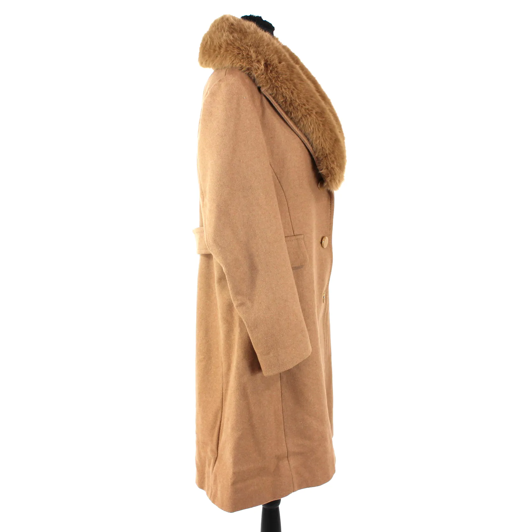 Kate Spade Faux Fur Trim Coat
