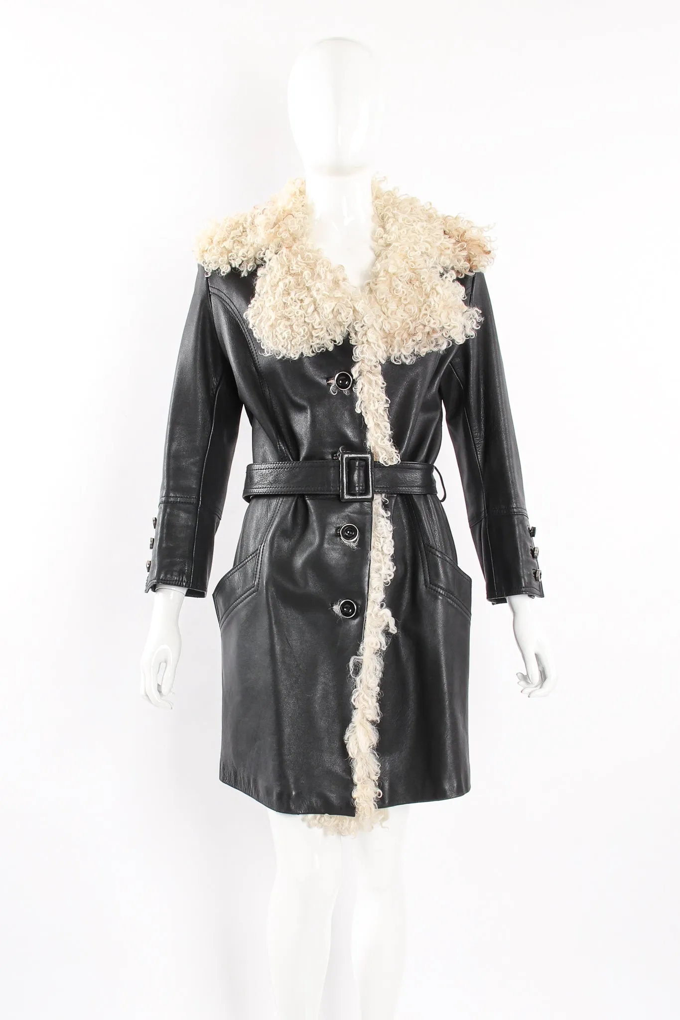 Leather & Lamb Trench Coat