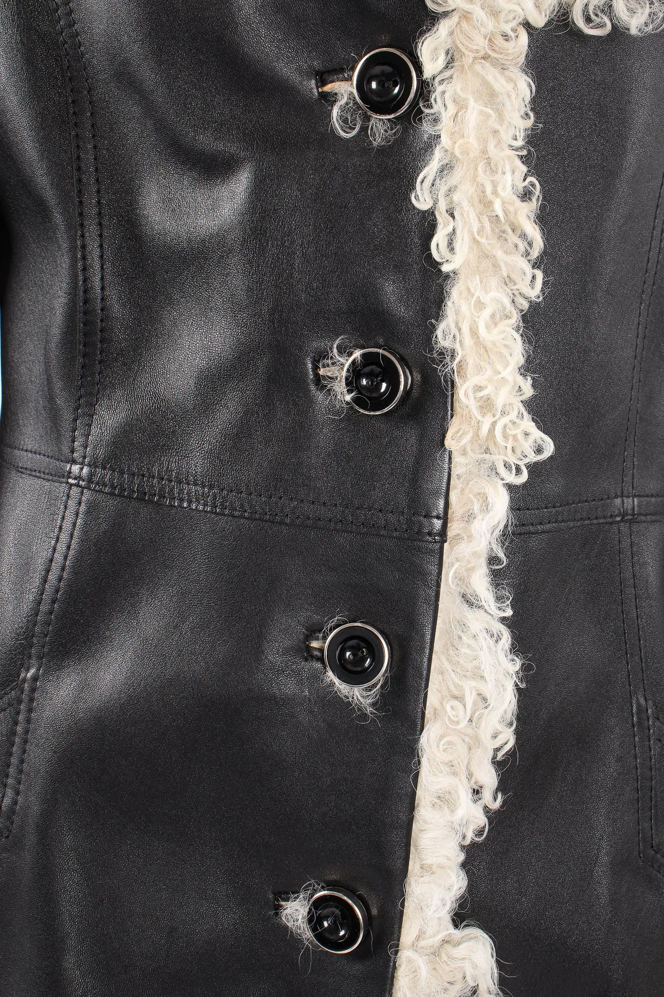 Leather & Lamb Trench Coat