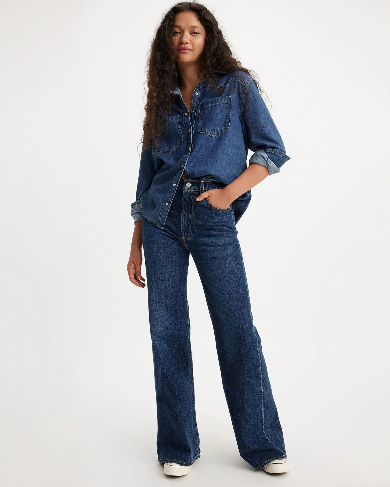 Levi's® Womens Ribcage Bells Flared Jeans - Sonoma Train