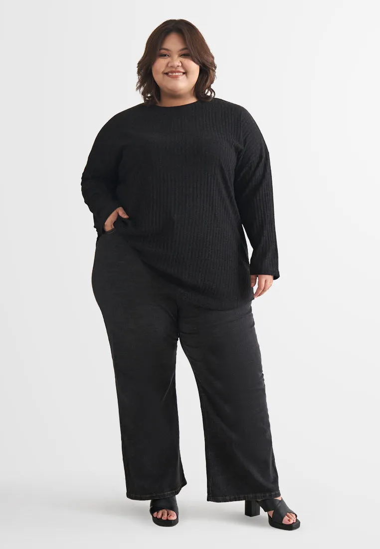 Lucie High Waist Loose Fit Straight Cut Jeans