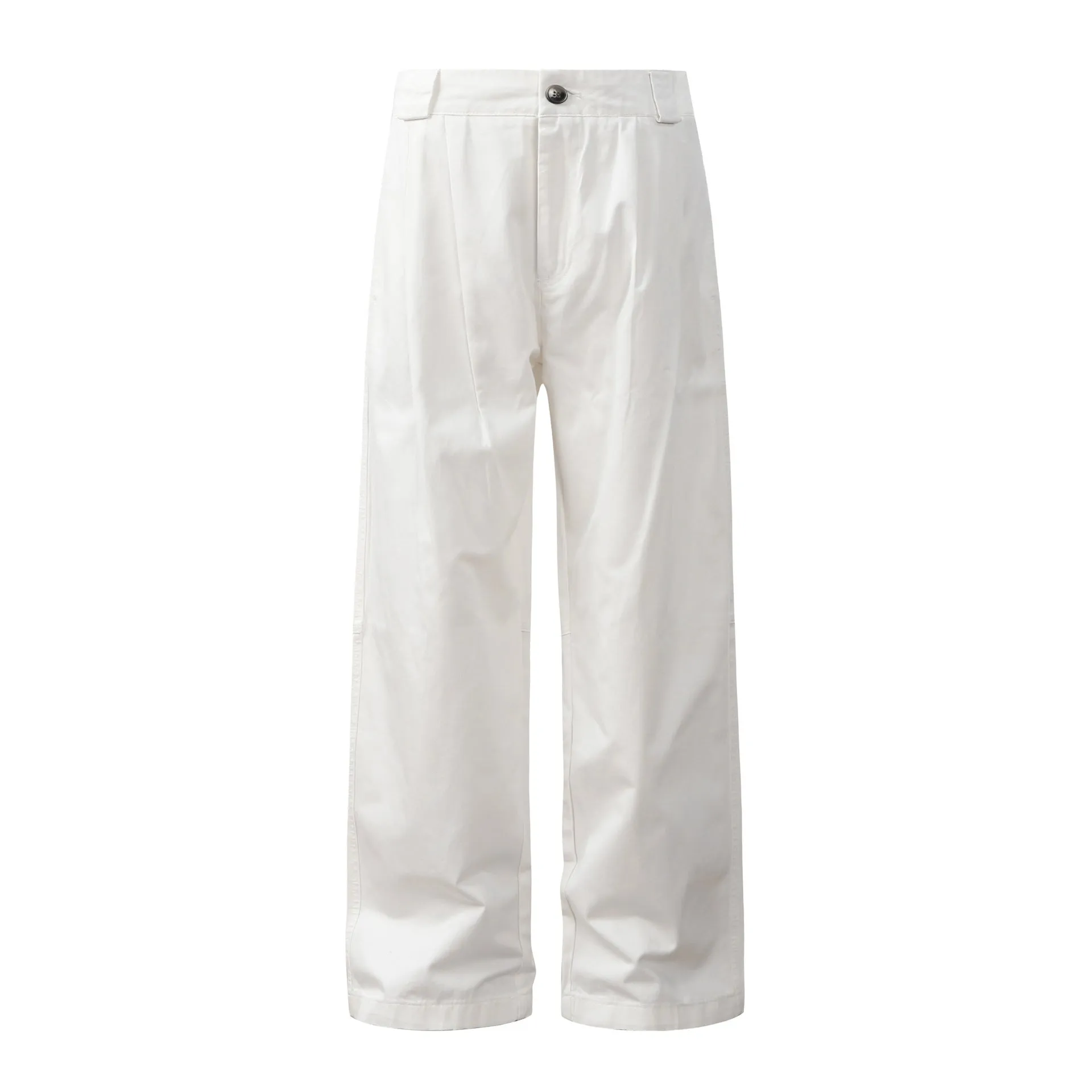 Men's All-match Solid Color Straight Cargo Pants
