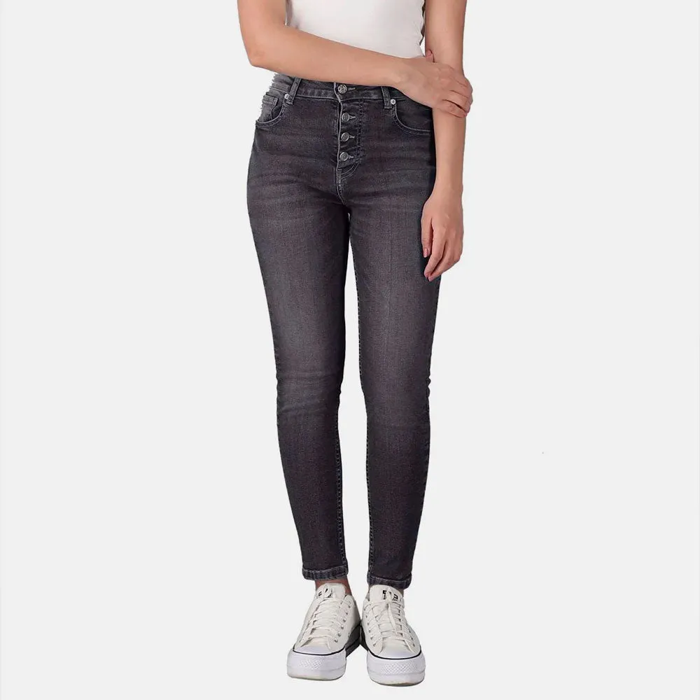 Rivvet Women's Eco Leila Mid Rise Skinny Fit Denim