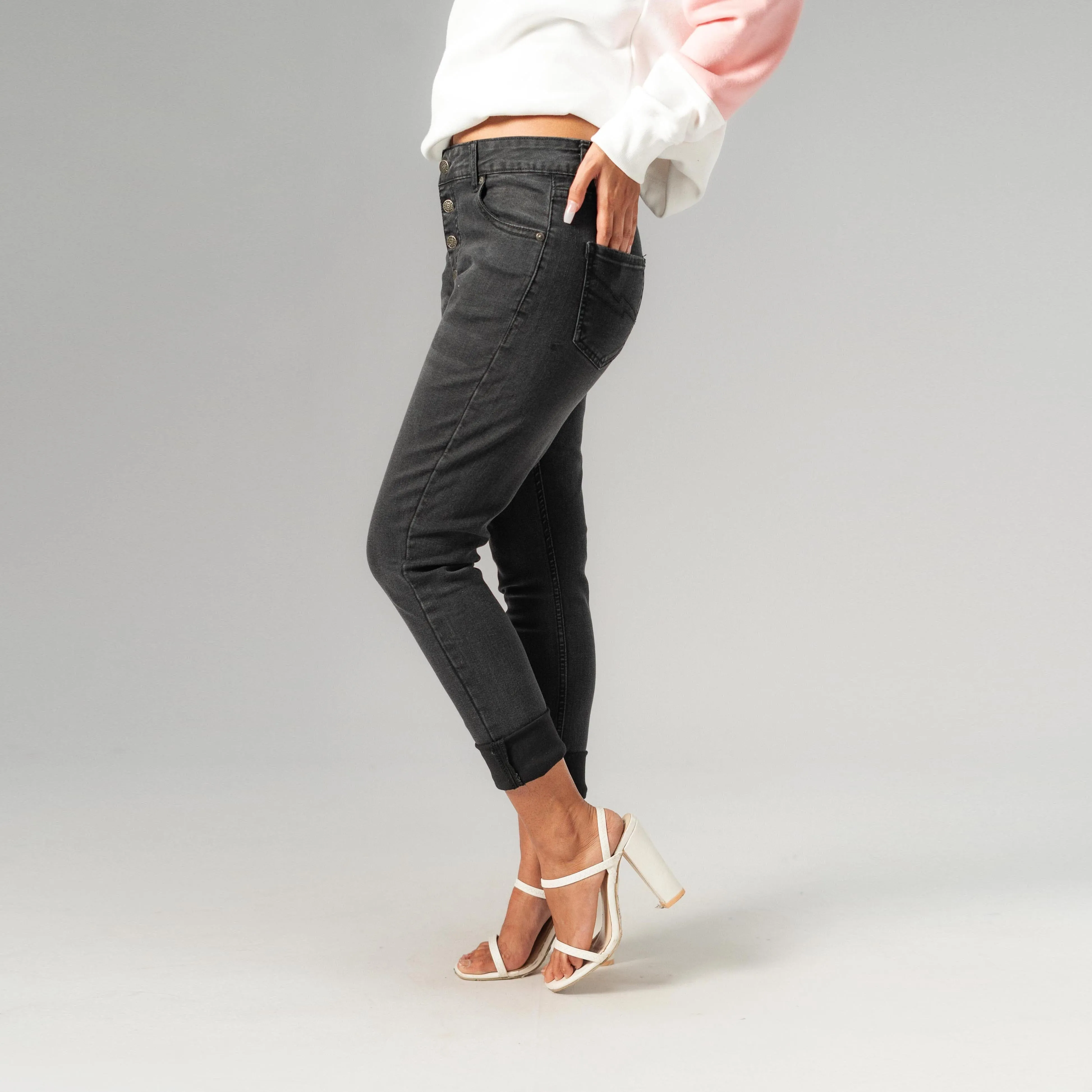 Rivvet Women's Eco Leila Mid Rise Skinny Fit Denim