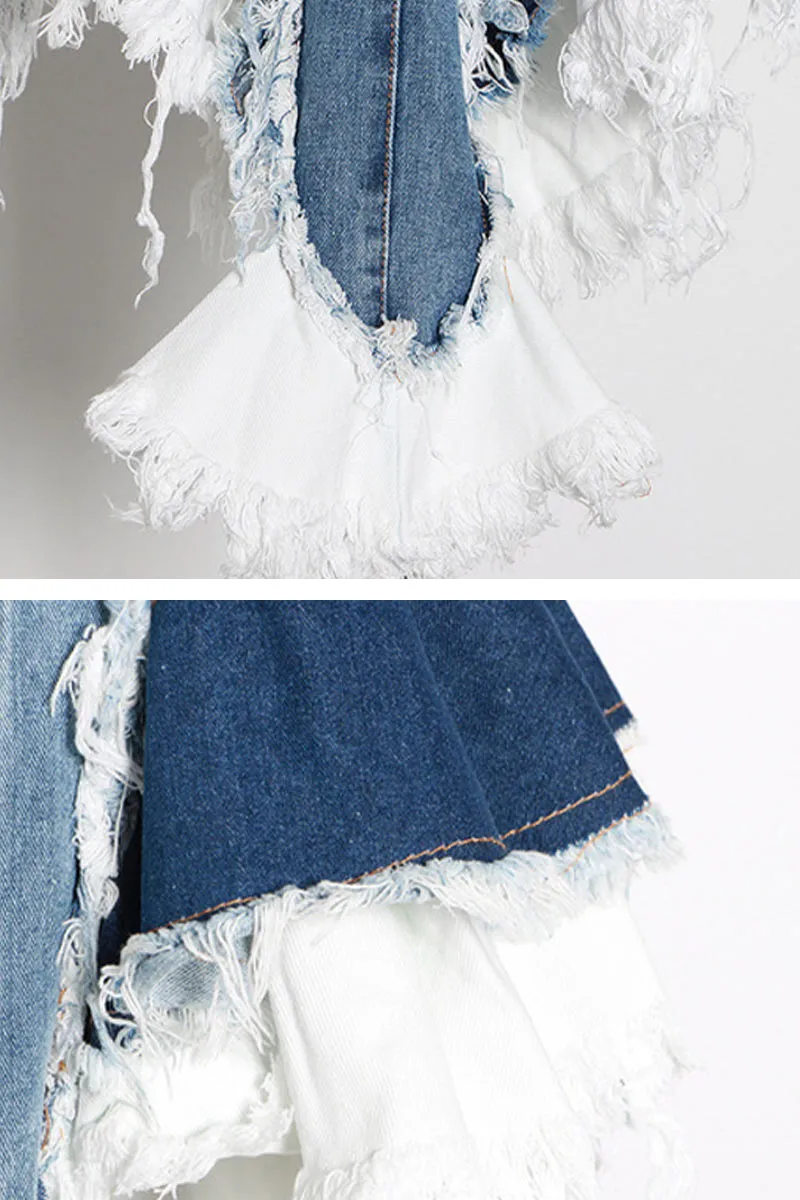 TD384 Denim Corset Cami Top